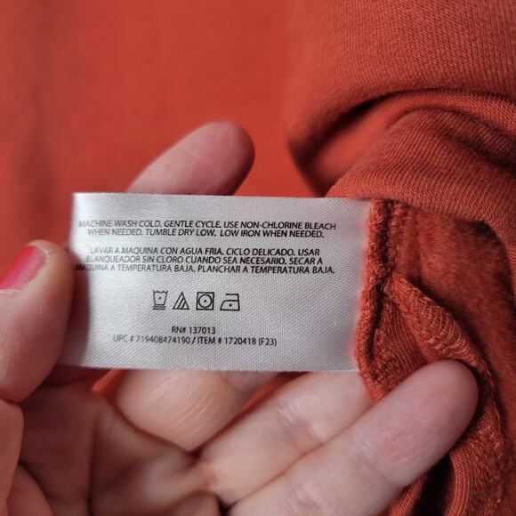 Orvis Pullover Sweatshirt XL Super Soft Rust Modal Blend Long Sleeve Autumm Fall - Picture 8 of 9